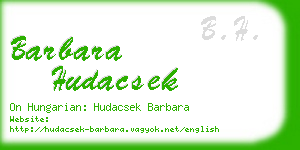 barbara hudacsek business card